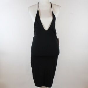 Wild Fable Black Slip Midi Dress Swimsuit Cover Up with Spaghetti Straps NWT
